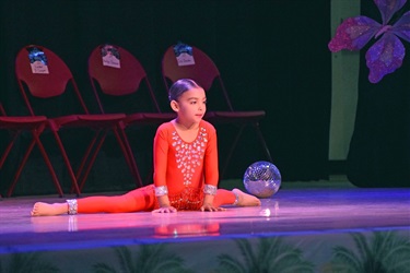 Child performing routine