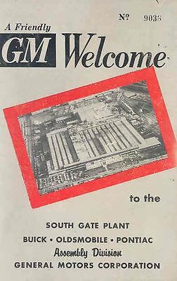 1956 Oldsmobile Buick Pontiac South Gate Calif Factory