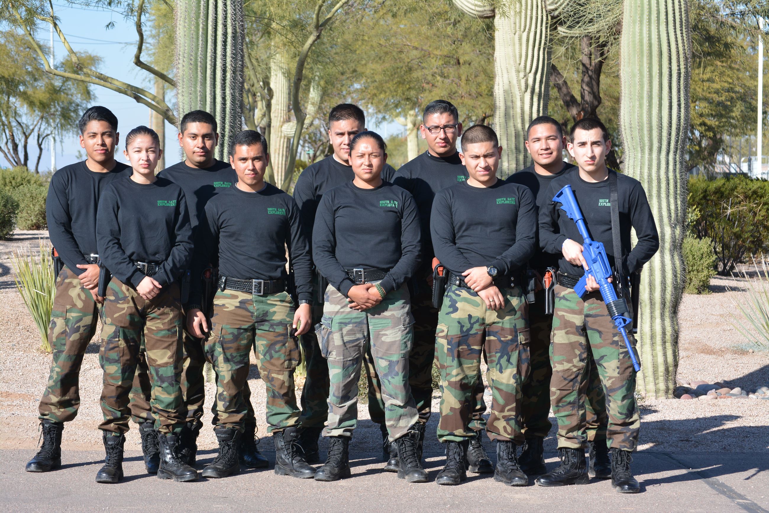 Team Police Explorers Receiving Recognition
